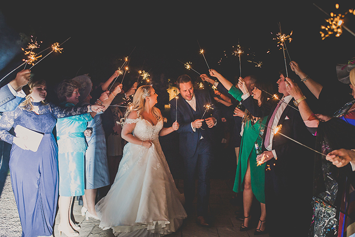 September Bride Personalized Her Gown With Drop Lace Sleeves