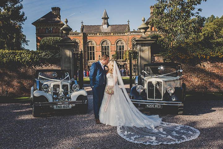 September Bride Personalized Her Gown With Drop Lace Sleeves