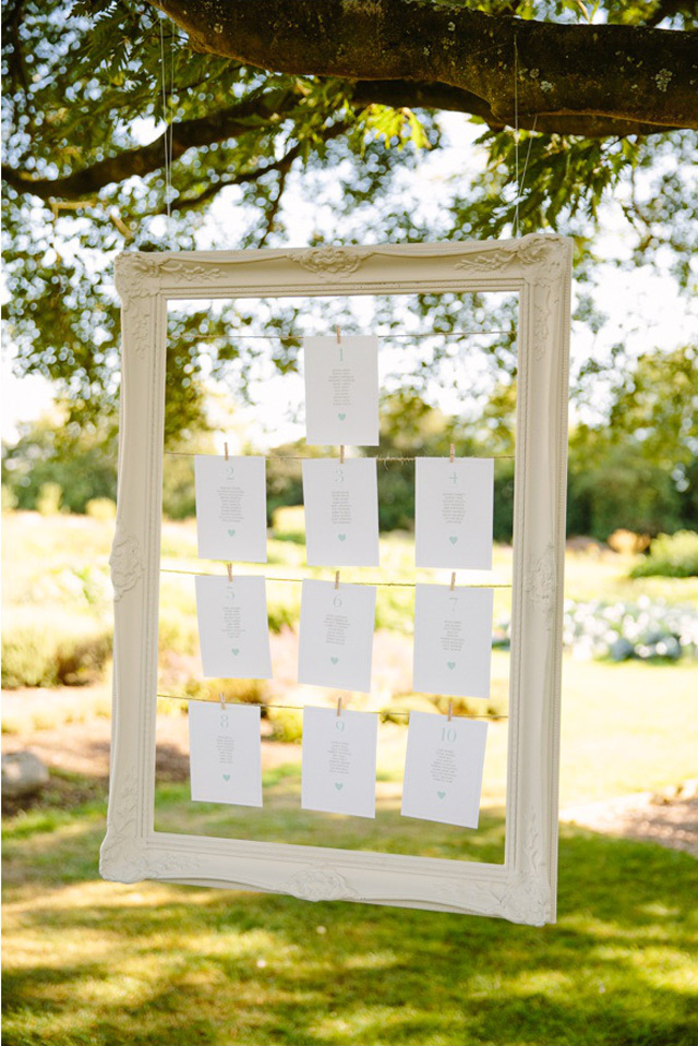 Seating Chart Frame Wedding