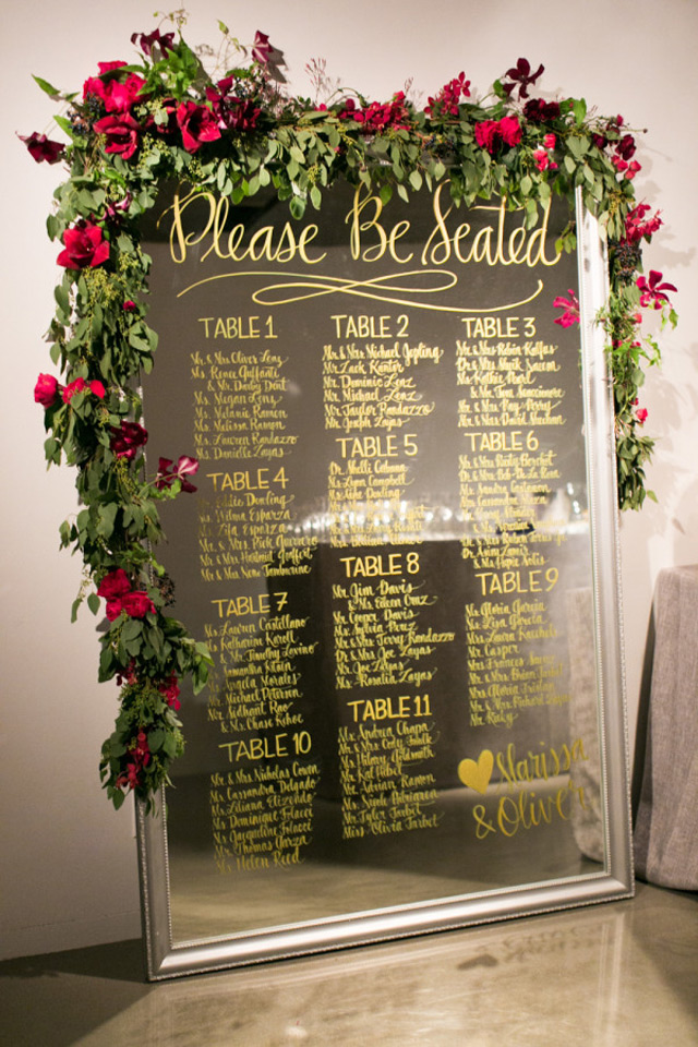 Elegant Wedding Seating Chart Ideas