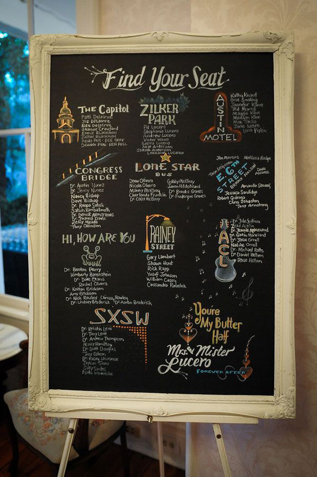 Fun Wedding Seating Chart Ideas