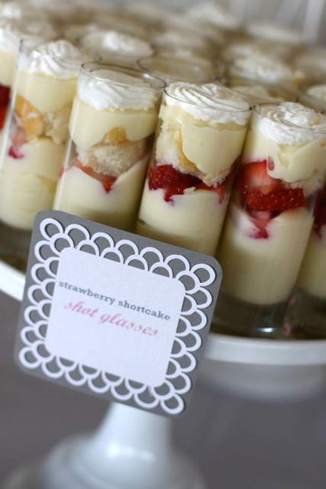 15 Delicious Shot Glass Wedding Dessert Ideas ~ we ♥ this! moncheribridals.com