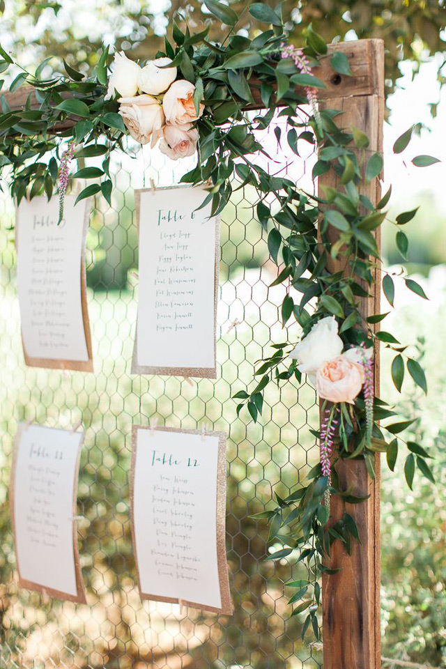 Rustic Seating Chart Ideas