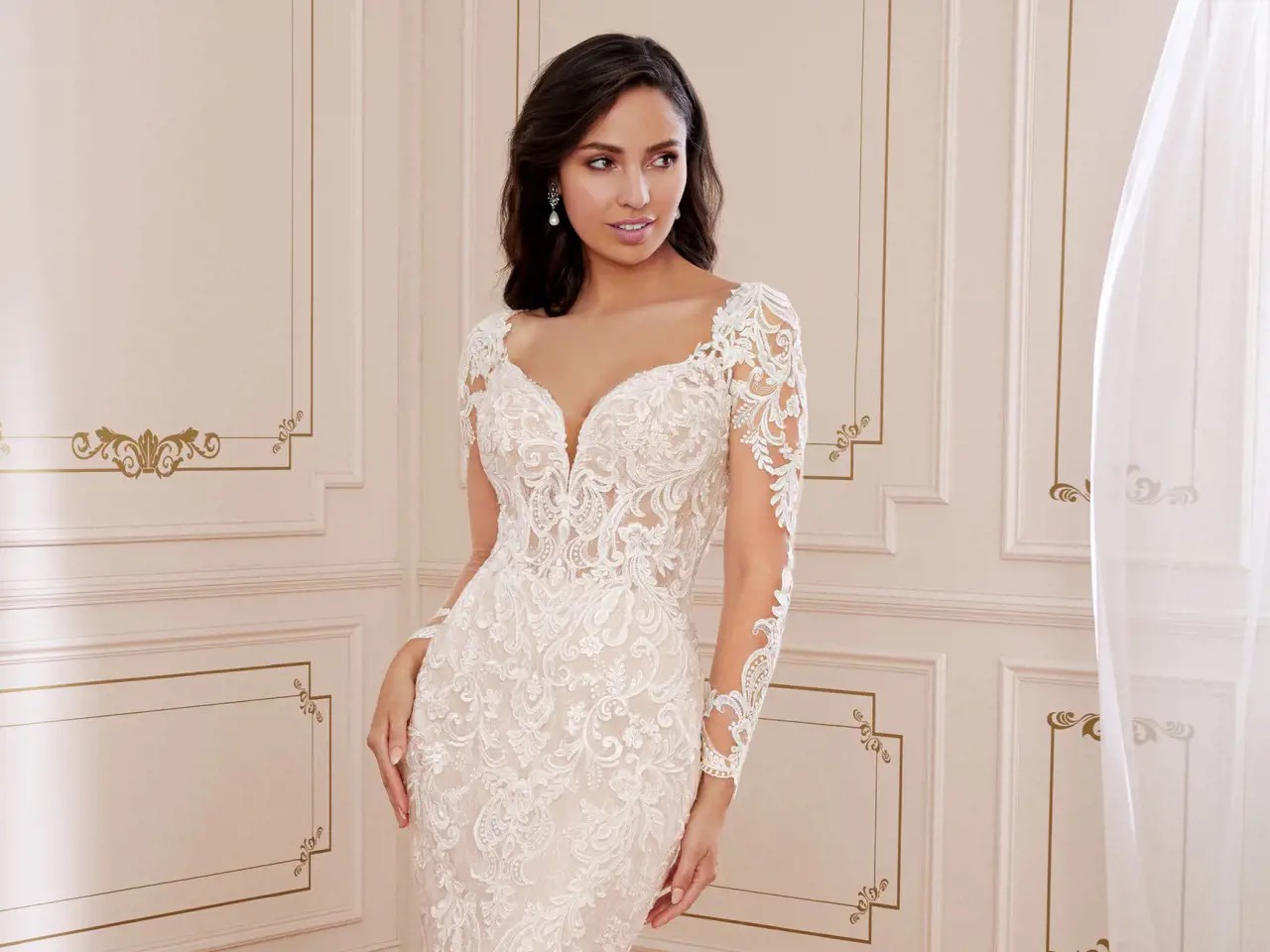 Breathtaking Wedding Dresses with Sleeves Desktop Image