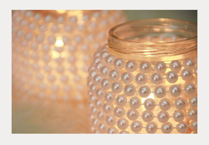 Elegant DIY Pearl and Candle Centerpieces Desktop Image