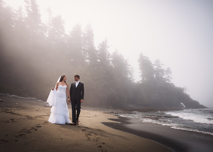 Magical Backcountry Wedding Wearing Sophia Tolli Desktop Image