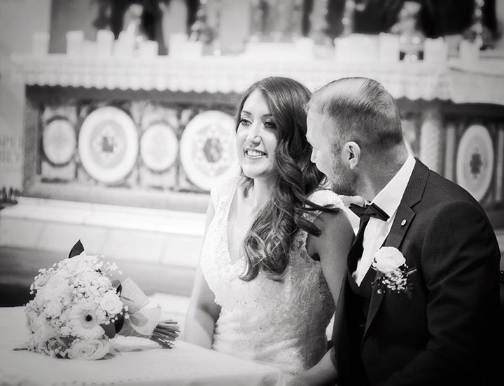 Irish Bride's Snowy Wedding Wearing Sophia Tolli "Leigh" Desktop Image