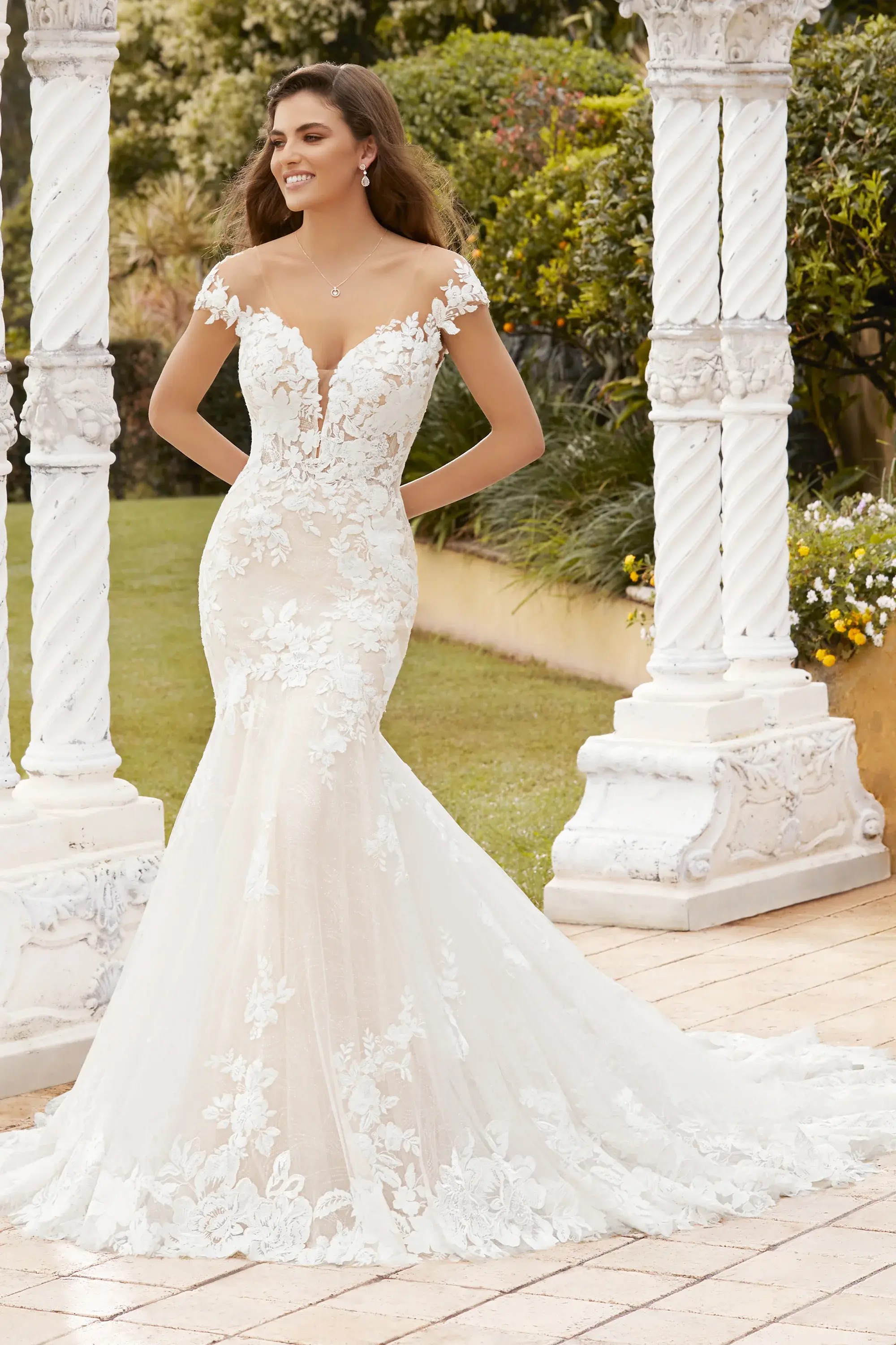 Sophisticated Lace Fit and Flare Wedding Dress Lorelai $1 autoplay loop mute thumbnail