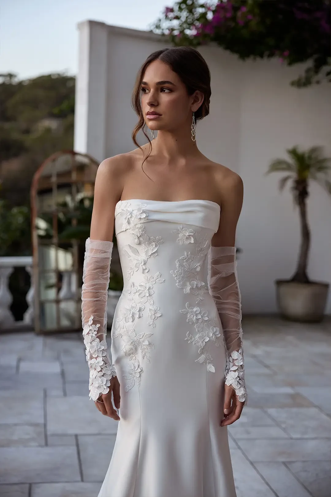 Strapless Fit and Flare Bridal Gown with Straight Neckline Selene | Style Y3226