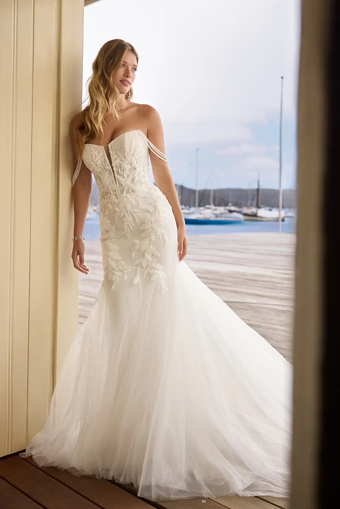 Mermaid Bridal Gown with Plunging Neckline Riley | Style Y3208