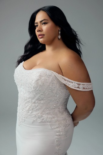 Crepe Bridal Gown with Modern Aesthetic Mila $2 Ivory thumbnail