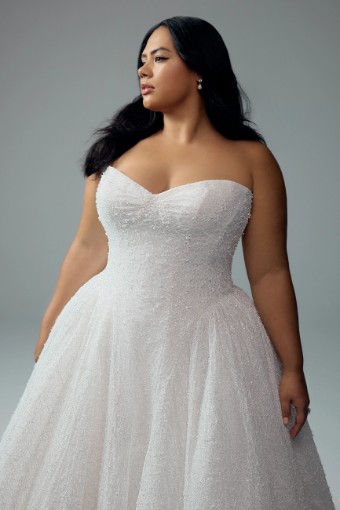 Regal Wedding Gown with Lace-Up Back Soul $2 Ivory thumbnail
