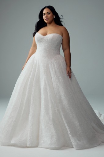 Regal Wedding Gown with Lace-Up Back Soul $0 default Ivory thumbnail