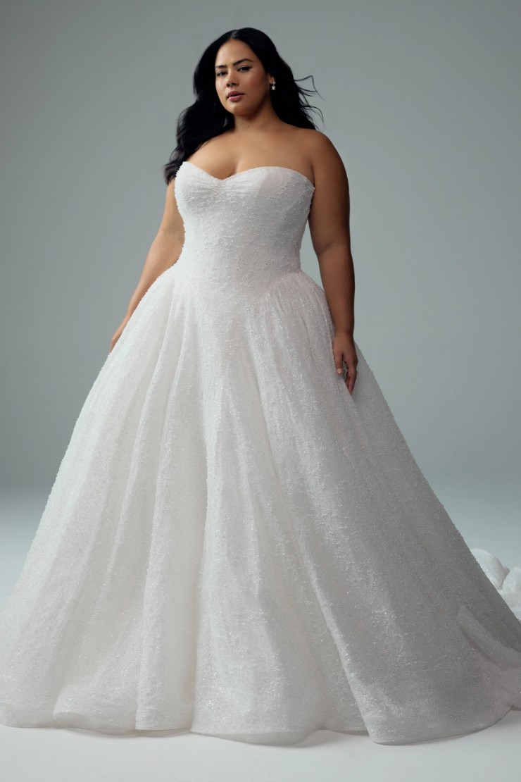 Regal Wedding Gown with Lace-Up Back Soul
