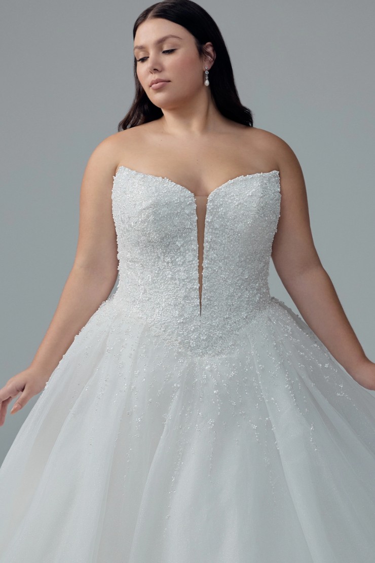 Princess Bridal Gown with Beaded Bodice Vienna #1 Ivory picture