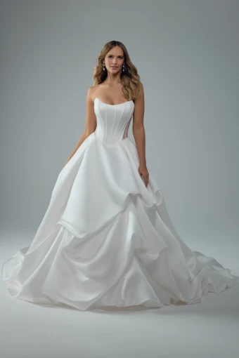 Satin Ballgown with Voluminous Skirt Tejhaan $7 Ivory thumbnail