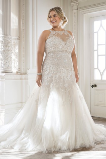 Corset Wedding Dress with Detachable Halter Neck Adonia $0 default thumbnail