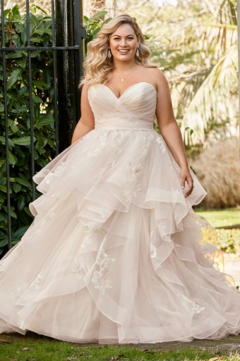 Strapless Bridal Ball Gown with Asymmetrical Layers Rylee $3 thumbnail