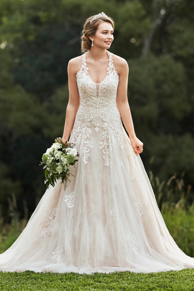 Modern Bridal Gown with Off-the-Shoulder Straps Katelyn Thumbnail Image