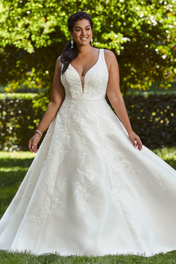 Simple Mikado A-Line Gown with Pockets Natalie #$5 picture