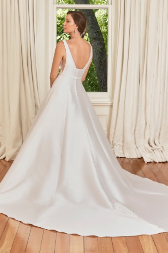 Modern Mikado Wedding Dress with Pockets Natalie Grace $2 thumbnail