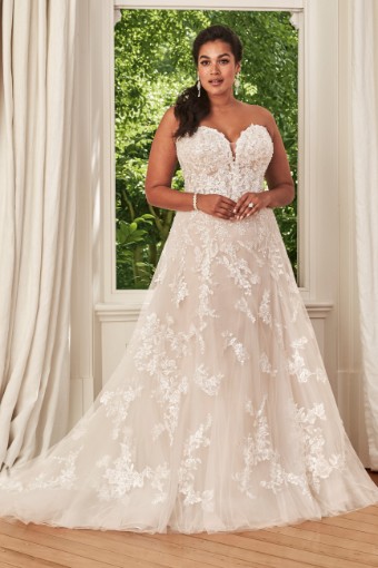 Romantic Floral A-Line Wedding Gown Rosa $4 thumbnail