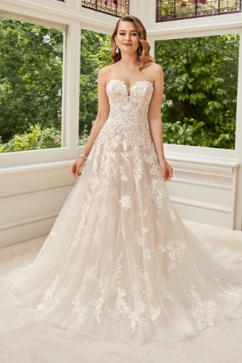 Romantic Floral A-Line Wedding Gown Rosa $2 thumbnail