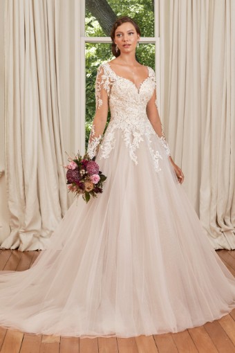 Long Sleeve Lace Glitter Tulle Ballgown Stephanie Grace $0 default thumbnail