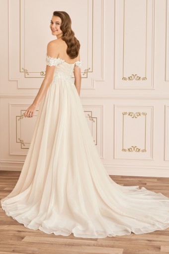 Romantic Boho Wedding Dress with Floral Lace Esther $3 thumbnail