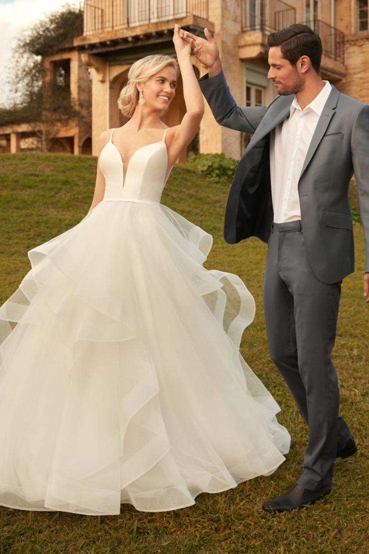 Simple Romantic Tiered Tulle Ballgown Caterina