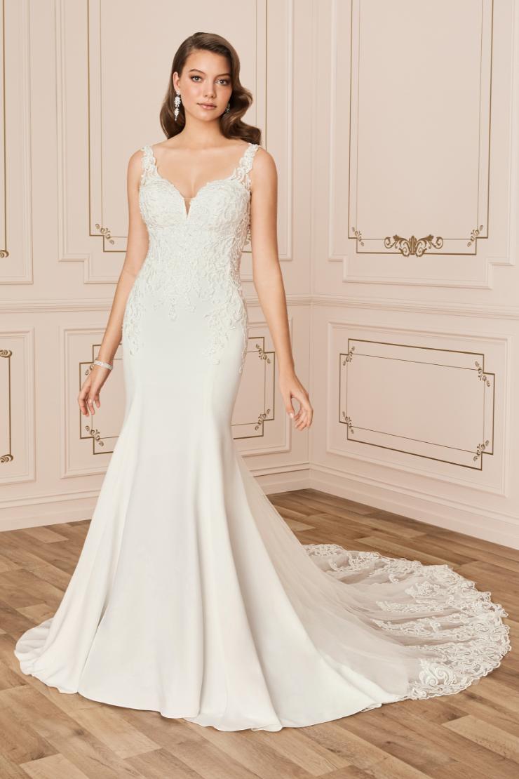 Sexy Crepe Wedding Dress with Sheer Back Sierra #$3 picture