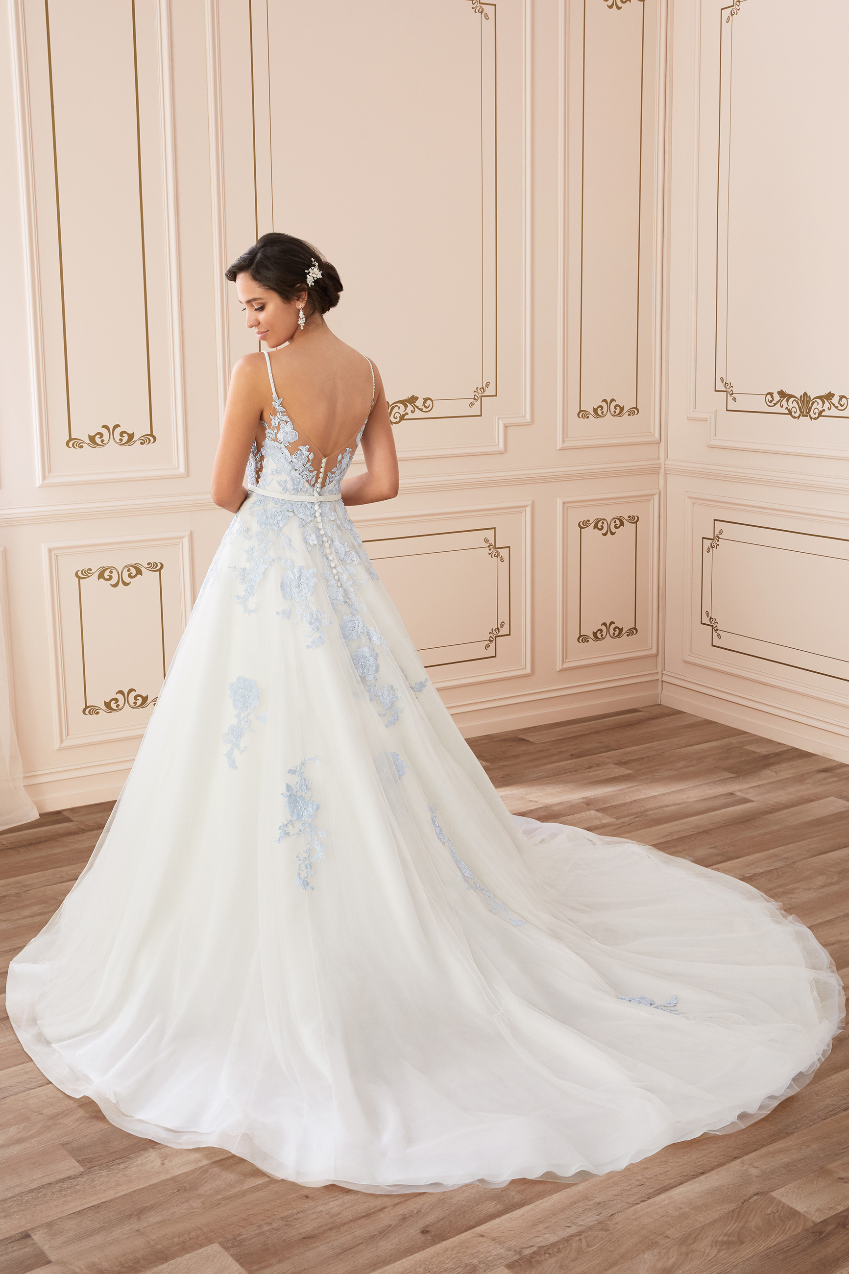 Romantic Wedding Dress with Illusion 