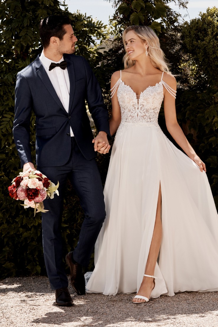 Casual Beach Wedding Dress with Side Slit Saskia Thumbnail Image