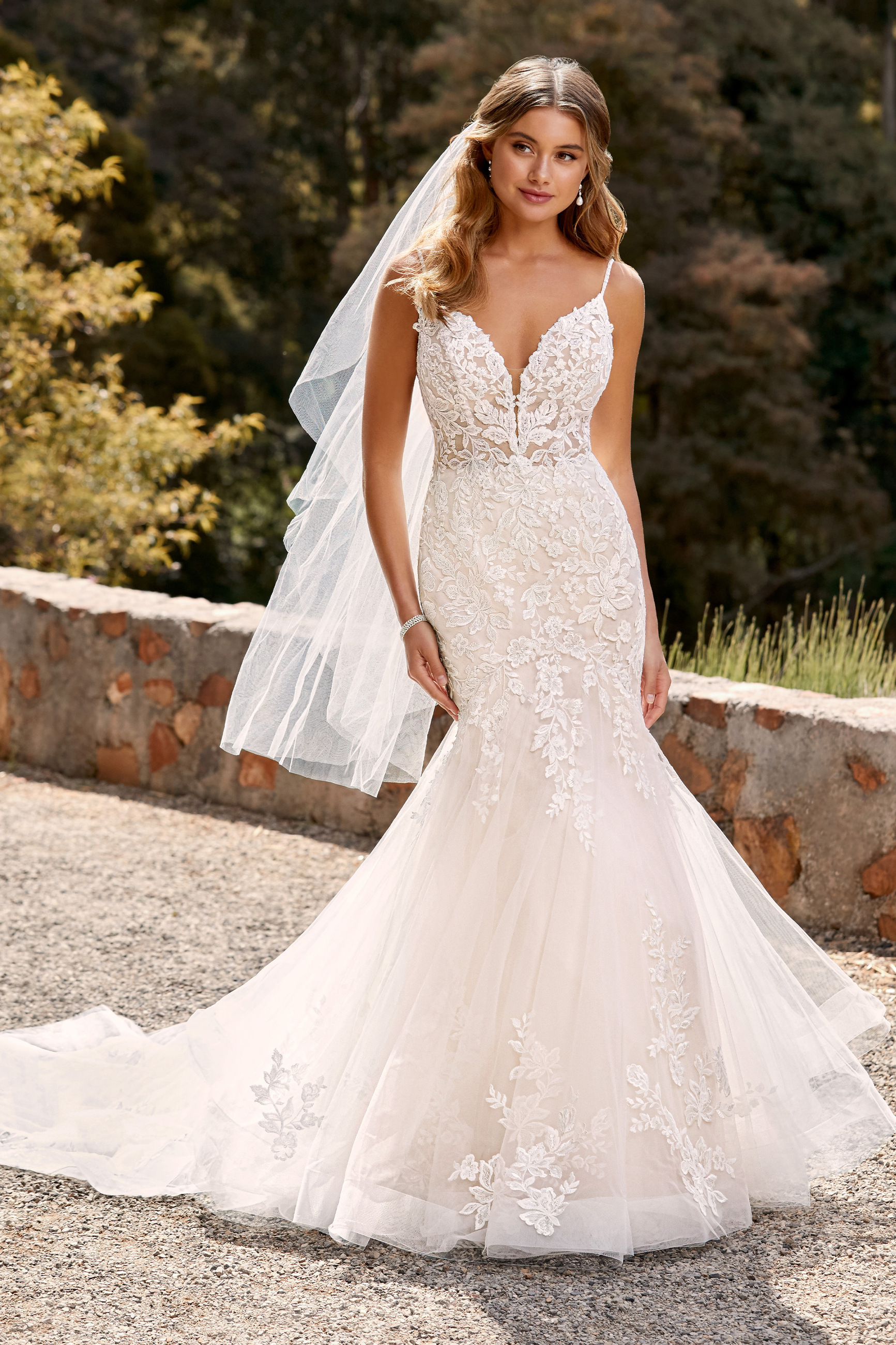 Romantic Mermaid Wedding Dress with Sheer Bodice | Sophia Tolli Romantic Mermaid Wedding Dress with Sheer Bodice | Sophia Tolli