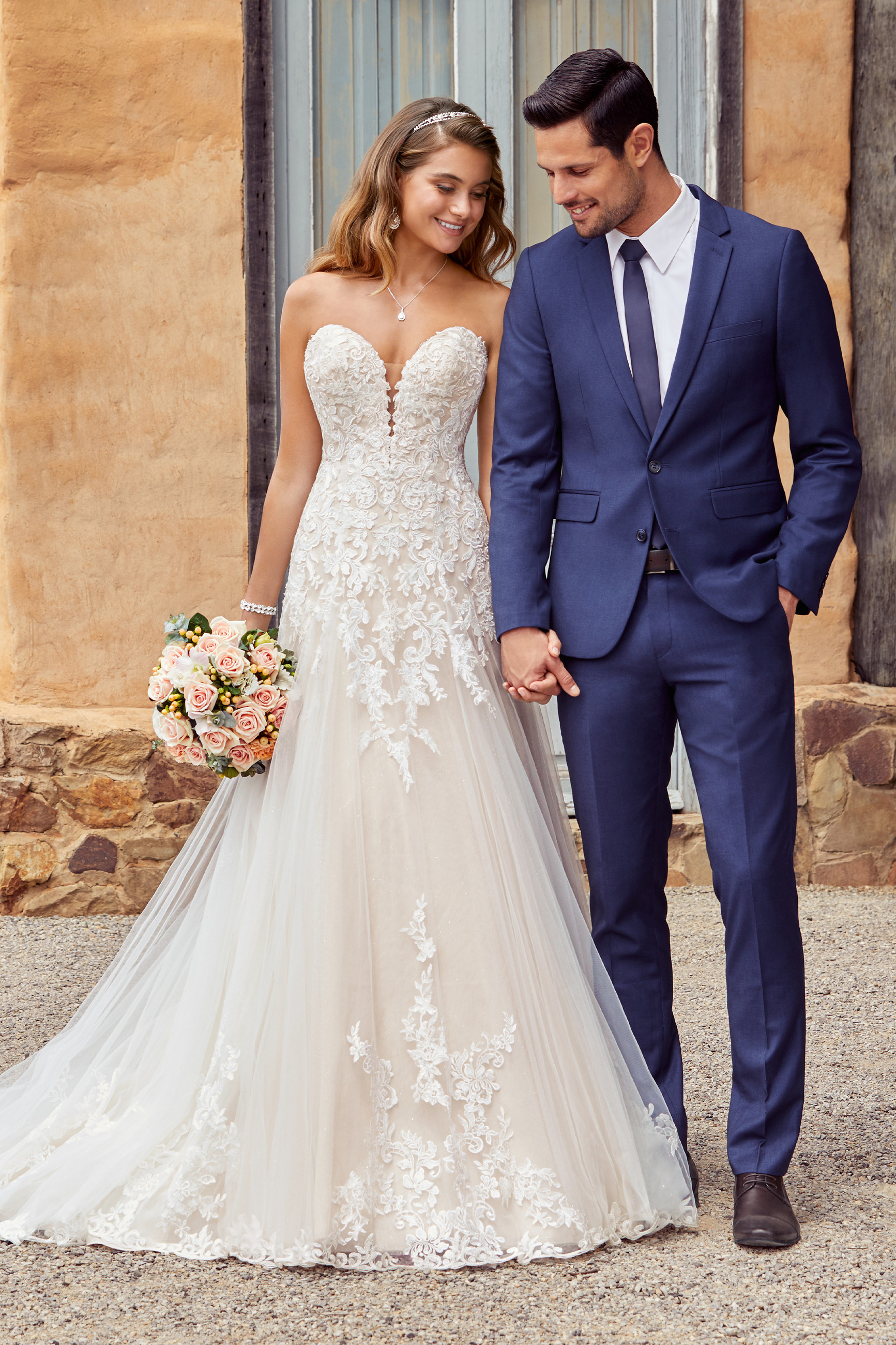 Pale blue strapless bridal gown | al-helena | FairyGothMother