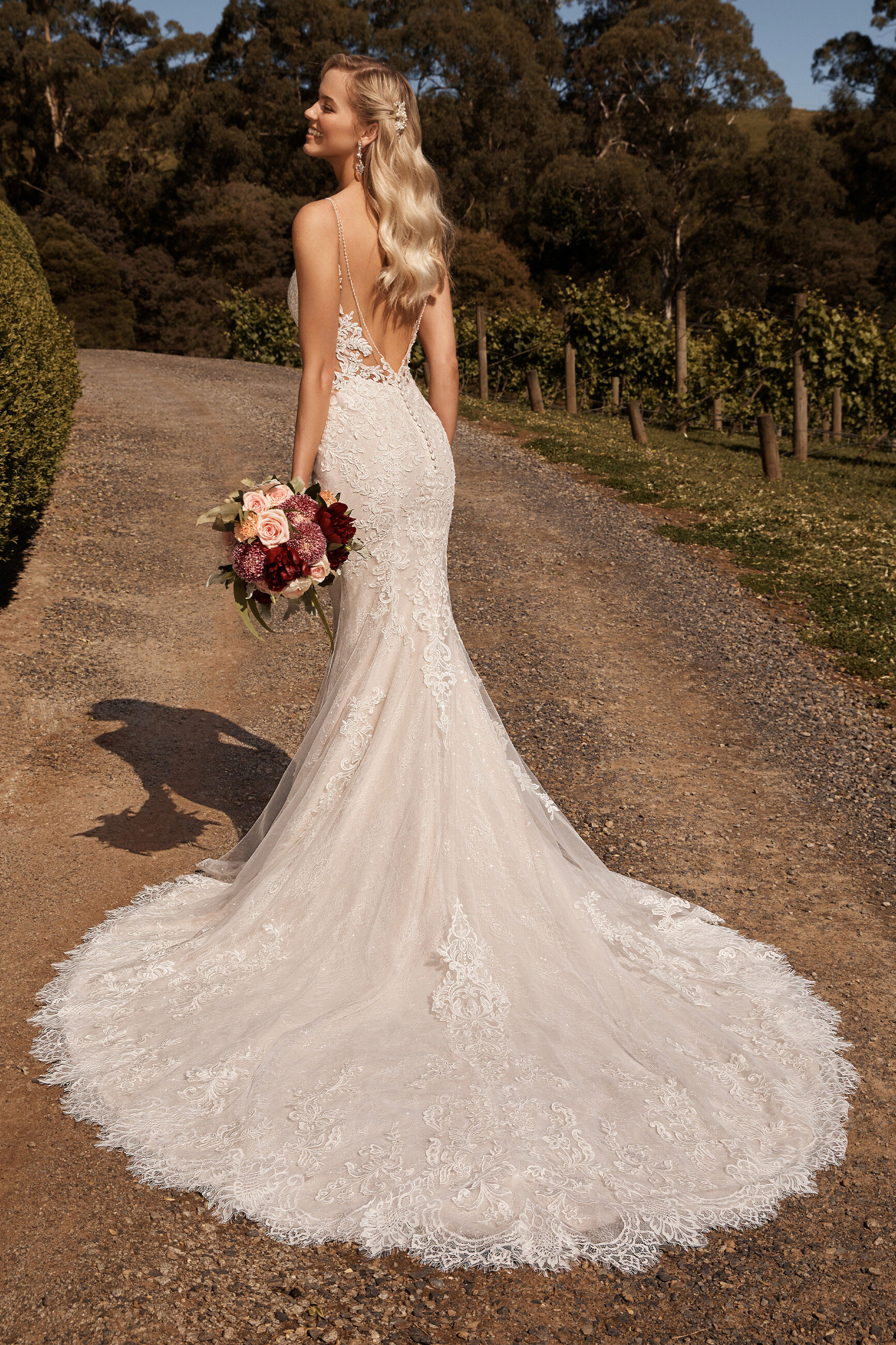 fit and flare bridal dress