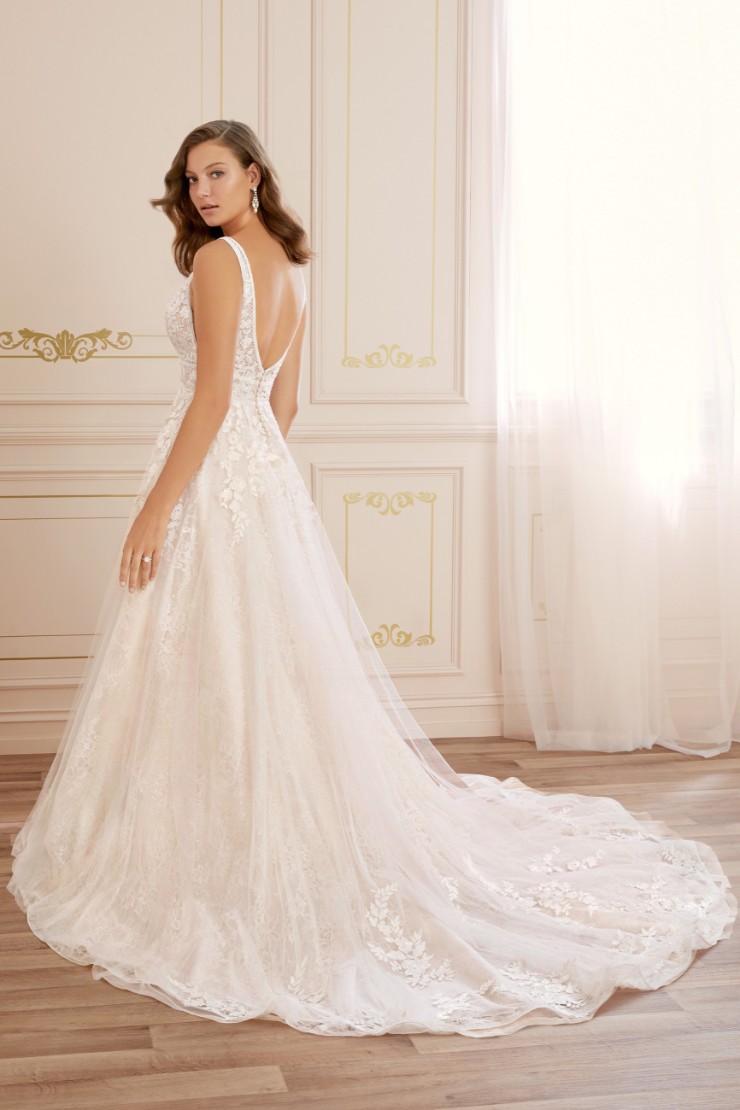 Modern Bohemian Floral Lace Wedding Dress Annika #5 picture