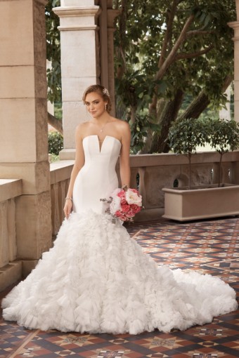 Dramatic Strapless Mermaid Wedding Dress Loren $1 thumbnail