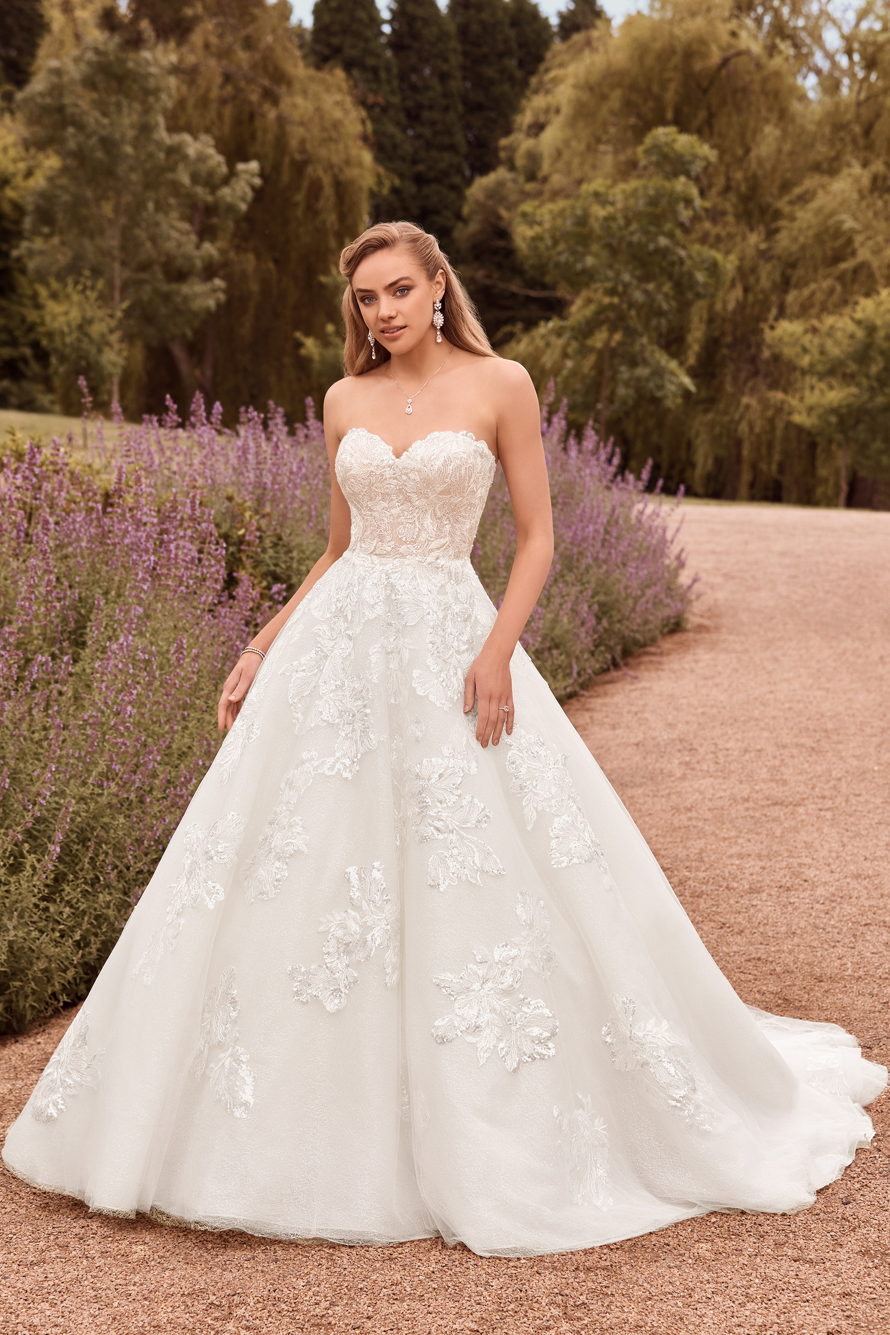 Strapless Ball Gown Wedding Dress with Bow