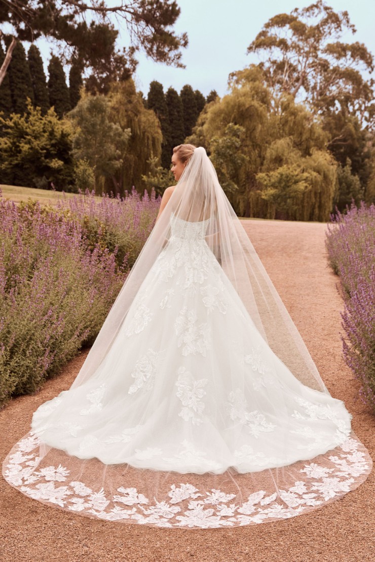 Breathtaking Soft Tulle Veil with Lace Thumbnail Image