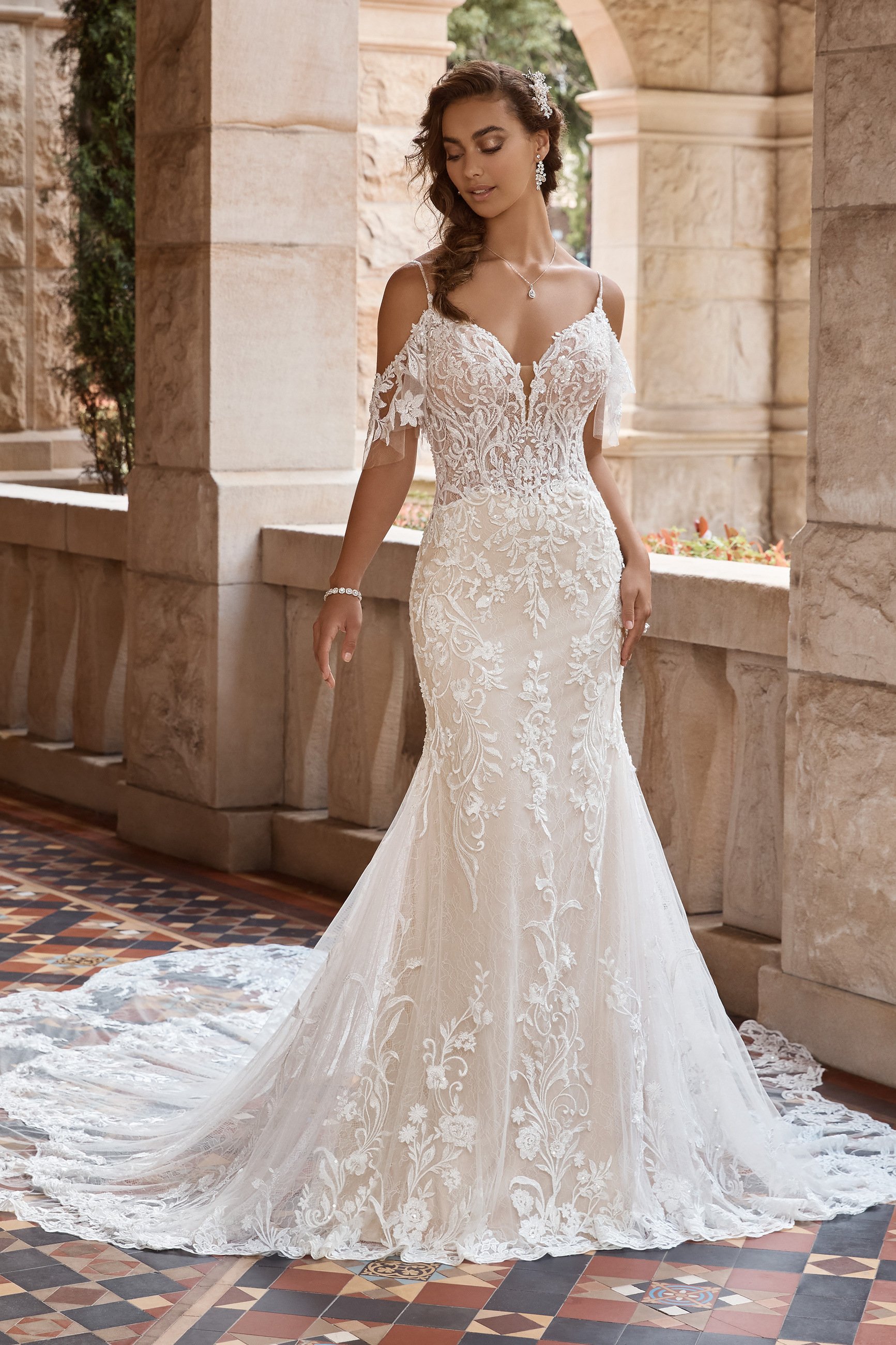 Custom Lace Wedding Dress with Sexy Illusion | Brides & Tailor