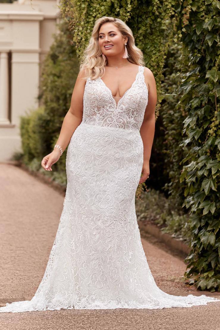 Unique Lace Fit and Flare Wedding Dress Frankie