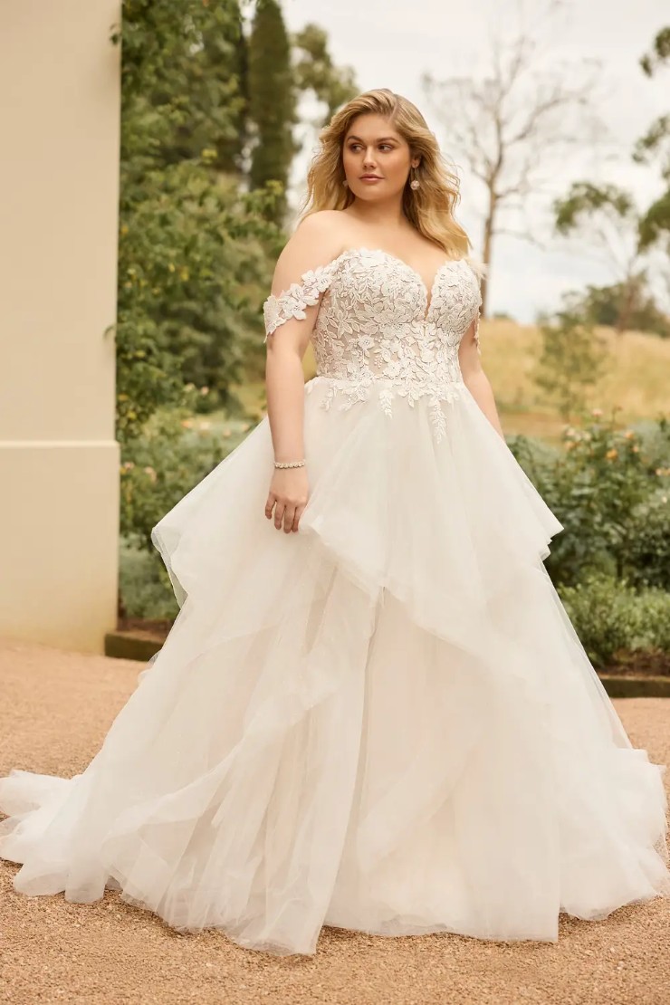 Modern Ball Gown with Magnificent Lace Bodice Tilly #3 picture