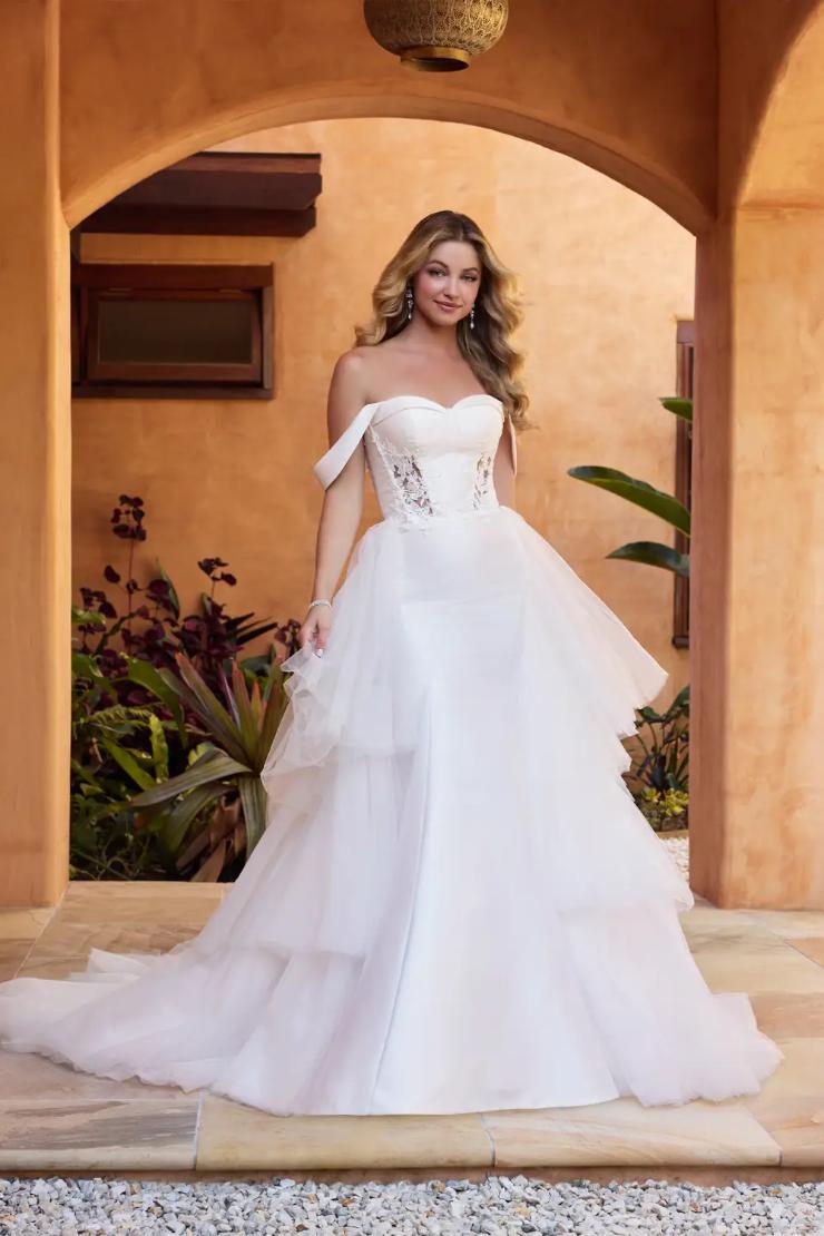 Dramatic Wedding Dress with Unique Detachable Overskirt Kalisha
