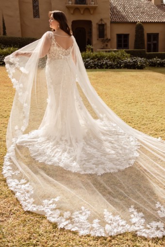 High Back Wedding Dress with Cape Accessory Sydney $0 default Ivory thumbnail
