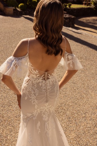 Magical Fit and Flare Wedding Dress with Magnificent Train Christina $4 Champagne/Gold thumbnail