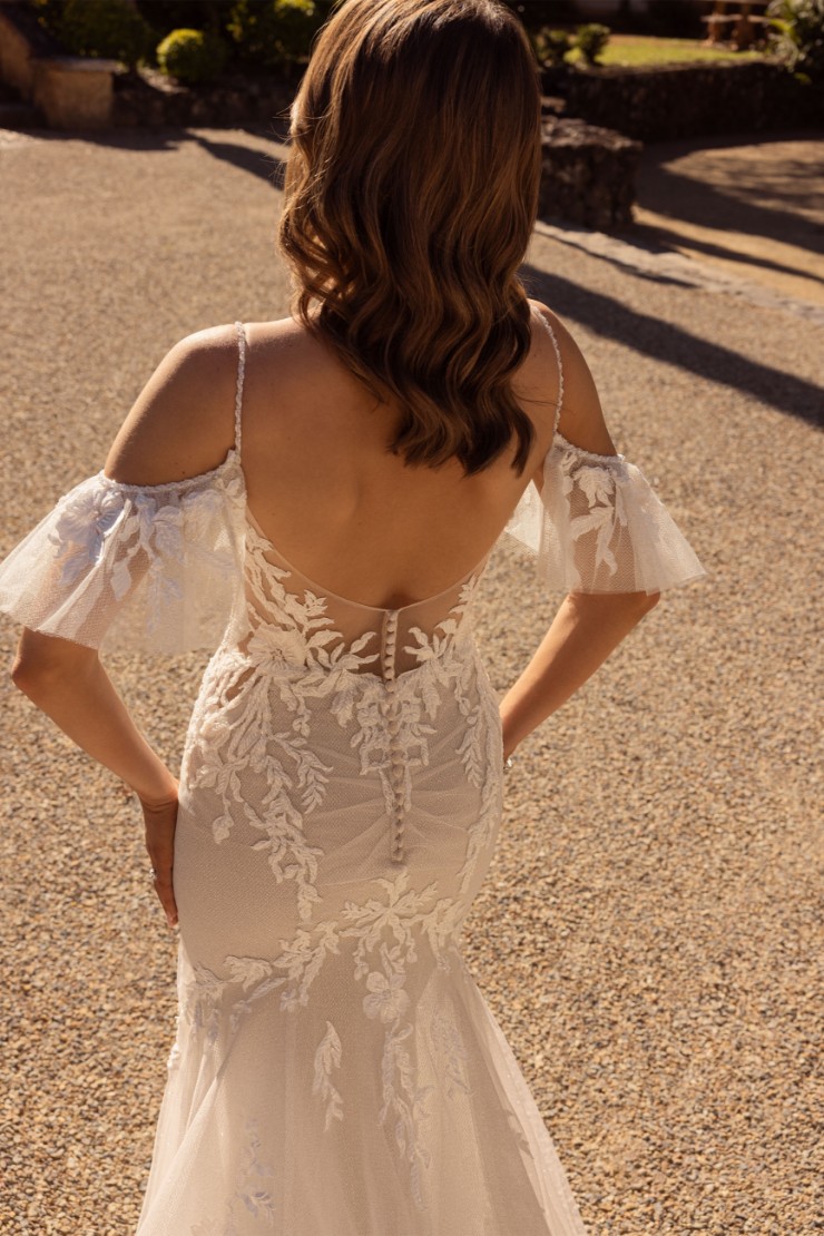 Magical Fit and Flare Wedding Dress with Magnificent Train Christina #4 Champagne/Gold picture
