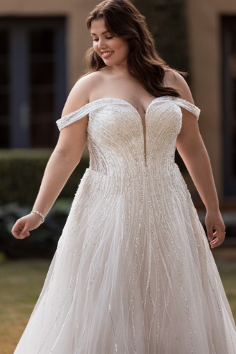 Beaded Bridal Gown Saffron $6 Ivory thumbnail