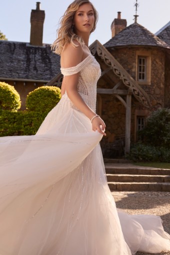 Beaded Bridal Gown Saffron $5 Ivory thumbnail