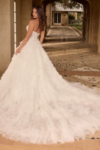 Textured Ball Gown Wedding Dress with Beading Mar $2 Ivory thumbnail
